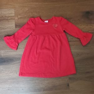 Knitted red Dress size 3T